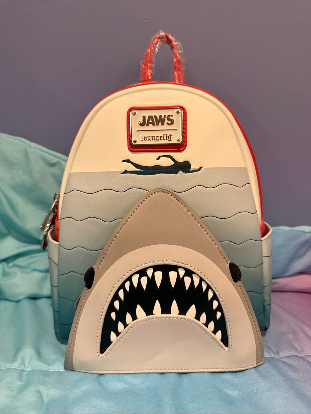 Jaws Loungefly Mini Backpack & Wallet Set - Picture 2 of 10
